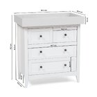 Cômoda 4 Gavetas Com Trocador Nest Branco