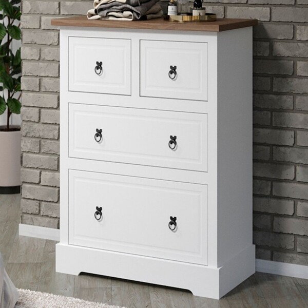 Cômoda 4 Gavetas Corona Branco - Finestra Moveis