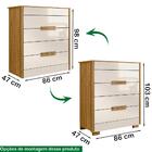 Comoda 4 Gavetas Corrediças Telescopicas 9970 Moval