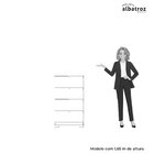 Cômoda 4 Gavetas Doble Branco / Freijó