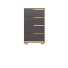 Cômoda 4 Gavetas Doble Freijó / Titanium