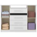 Cômoda 4 Gavetas E 2 Portas D250 - Rodial - Branco / Preto
