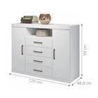 Cômoda 4 Gavetas E 2 Portas Thor Branco