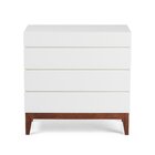 Cômoda 4 Gavetas Em Madeira E Mdf Fresh Yescasa Branco Gelo/i