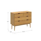 Cômoda 4 Gavetas Em Madeira Maciça Linha Nórdica Yescasa  Rob