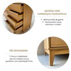 Cômoda 4 Gavetas Em Mdf E Madeira Maciça Linha Prata  Freijó