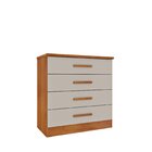 Cômoda 4 Gavetas Em Mdf/mdp Lua Espresso Móveis Cinamomo/off