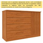 Cômoda 4 Gavetas Em Mdf/mdp Ripado Espresso Móveis Cinamomo