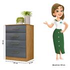 Cômoda 4 Gavetas Em Mdp Moval Móveis