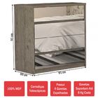 Cômoda 4 Gavetas Espelhada 100% Mdf 812e Demolição - Foscarini