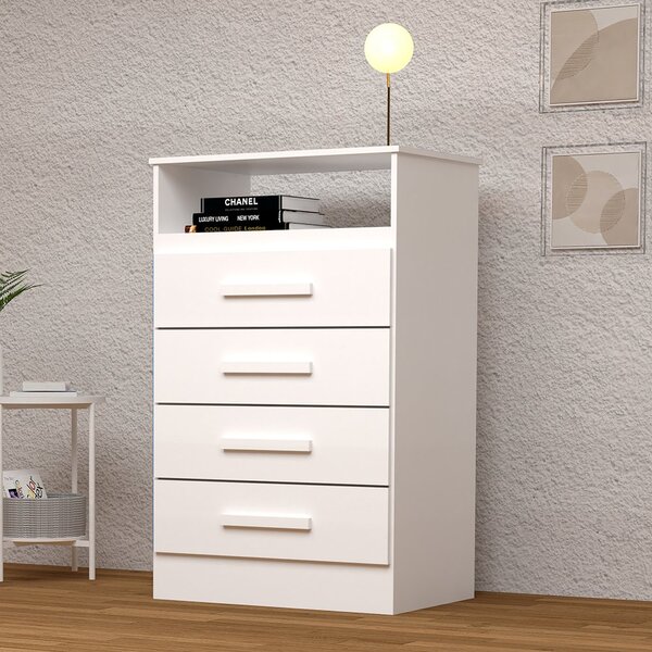 Cômoda 4 Gavetas Flex Color 100% Mdf 57cm Jéssica Espresso Mó