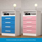 Cômoda 4 Gavetas Flex Color 100% Mdf 57cm Jéssica Espresso Mó