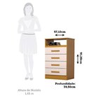 Cômoda 4 Gavetas Flex Color 100% Mdf 57cm Jéssica Espresso Mó