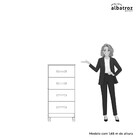 Cômoda 4 Gavetas Flex Mobi Albatroz
