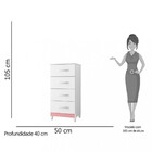 Cômoda 4 Gavetas Flex Mobi Albatroz