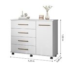 Cômoda 4 Gavetas Flora Branco