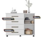 Cômoda 4 Gavetas Flora Branco