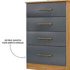 Cômoda 4 Gavetas Freijó Cinza Ms913 Moval