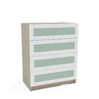 Cômoda 4 Gavetas Frente 3d Comic Mdp Politorno Legno/branco