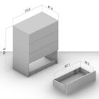 Cômoda 4 Gavetas Frente 3d Comic Mdp Politorno Legno/branco