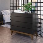 Cômoda 4 Gavetas Fresh  Preto/imbuia