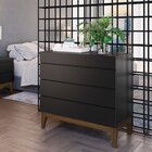 Cômoda 4 Gavetas Fresh Artemobili Preto /imbuia