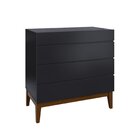 Cômoda 4 Gavetas Fresh Artemobili Preto /imbuia