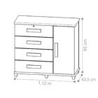 Cômoda 4 Gavetas Gales Mocaccino