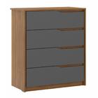 Cômoda 4 Gavetas Gênova Grafito