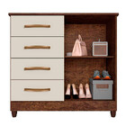 Cômoda 4 Gavetas Imop Com Sapateira Dubai