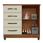 Cômoda 4 Gavetas Imop Com Sapateira Dubai