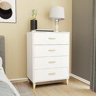 Cômoda 4 Gavetas Legno  Branco