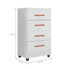 Cômoda 4 Gavetas Lille Branco Brilho