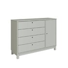 Cômoda 4 Gavetas Lucy De Madeira Maciça Verde Frost