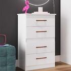 Cômoda 4 Gavetas Luíza Multimóveis Cr4156 Branco/rosa/azul