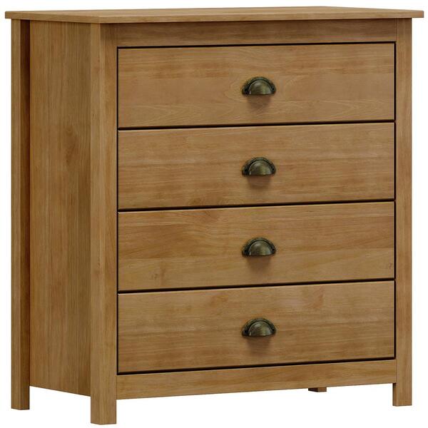 Comoda 4 Gavetas Madeira Maciça 80 Cm 9101 Milani Store