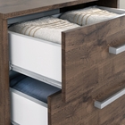 Comoda 4 Gavetas Marrom Chocolate Flavia Quarta Divisão