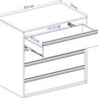 Cômoda 4 Gavetas Mdf Select Belmax Carvalho/off White