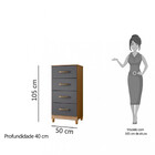 Cômoda 4 Gavetas Mobi Albatroz