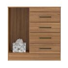 Comoda 4 Gavetas Montevideu Com Pe Amendola Touch - Demóbile