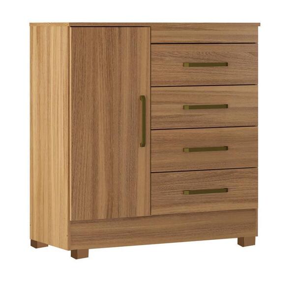 Comoda 4 Gavetas Montevideu Com Pe Amendola Touch - Demóbile