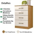 Comoda 4 Gavetas Ms9133 Moval