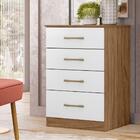 Cômoda 4 Gavetas Ms913 Naturale Branco 913026 Moval