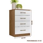Cômoda 4 Gavetas Naturale Branco Ms913 Moval