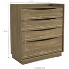 Cômoda 4 Gavetas Nogueira M260 - Kappesberg