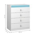 Comoda 4 Gavetas Nughis Branco