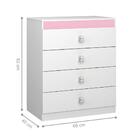 Comoda 4 Gavetas Nughis Branco