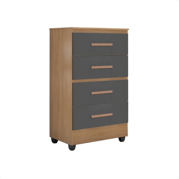 Cômoda 4 Gavetas Organizadoras Lite Multiuso Com Pés Quarto -