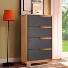 Cômoda 4 Gavetas Para Quarto Nature Titanium Flex Sina Shop Jm