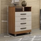 Cômoda 4 Gavetas Paris  Carvalho/off White